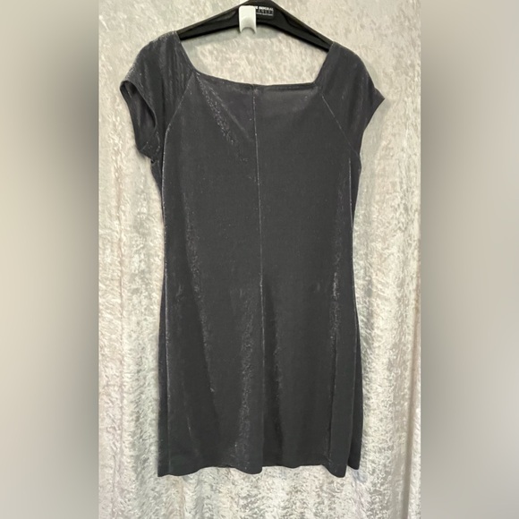 Cocktail Dress, gray w/ silver threads - Picture 5 of 5